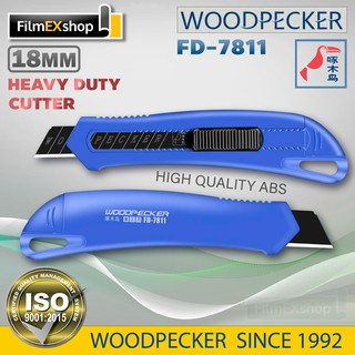 คัตเตอร์อเนกประสงค์ มีดคัตเตอร์ คัตเตอร์ 18mm WOODPECKER FD-7811