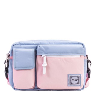 กระเป๋าสะพาย MHWstreetwear สีชมพู / ฟ้า สะพายข้าง crossbody shoulderbag sidebag