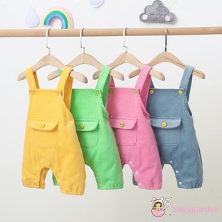 Babygarden-0-18months ชุดจั๊มสูท แขนกุด ลําลอง สีแคนดี้ สําหรับเด็กทุกเพศ