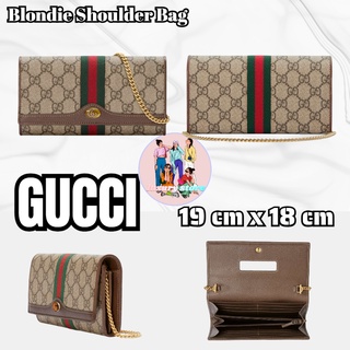 gucci Ophidia series กระเป๋าสตางค์โซ่โลหะ GG / กระเป๋าโซ่ / กระเป๋าการ์ด / กระเป๋าเงินเหรียญ / กระเป๋าสะพายข้าง