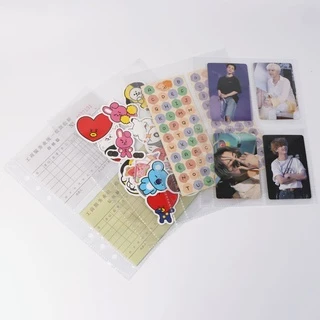 กระเป๋าเก็บภาพ A5 Binder แขน 1/2/4P อัลบั้มภาพเติมการ์ดด้านใน Photocard ตกแต่งบ้านอัลบั้มรูปหน้า Storage-10 ชิ้น/เซ็ต