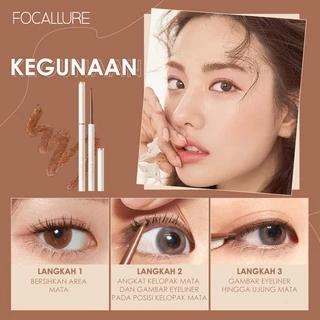 Focallure ดินสอเขียนขอบตา อายไลเนอร์เจล แบบบางพิเศษ กันน้ํา ติดทนนาน 1.7 มม. #Confidencehalo ปากกาอายไลเนอร์ เนื้อนุ่ม ติดทนนาน