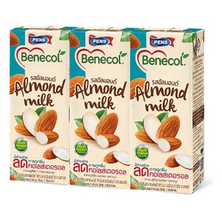 Benecol Dietary Supplement Almond Flavored เบเนคอล ผลิตภัณฑ์เสริมอาหารรสนมอัลมอนด์180 มล.