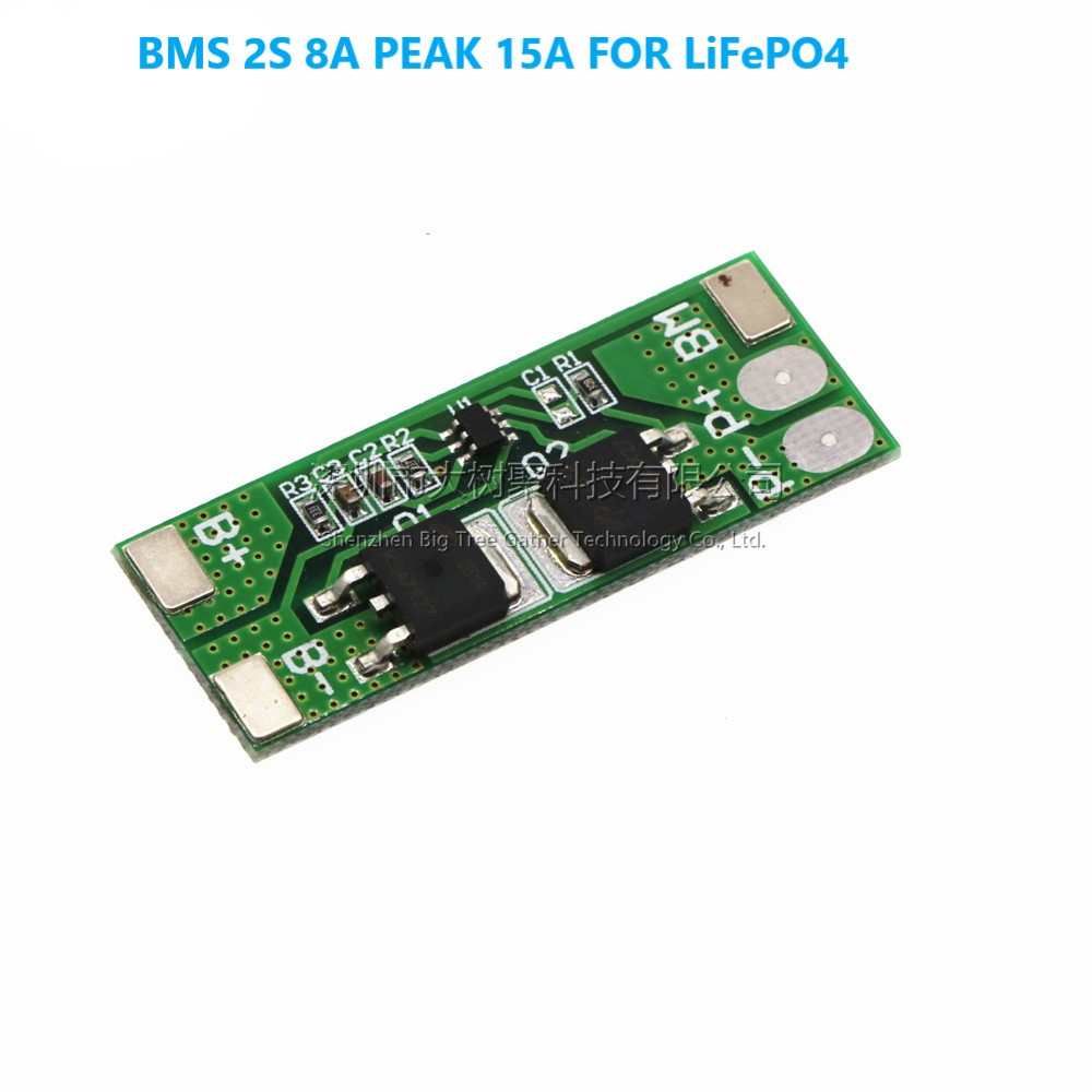 2S 8A 6.4V 3.2V LiFePo4 LiFe 26650, 32650 Battery Cell BMS Charger Protection PCB Board วงจรป้องกันแบตเตอรี่