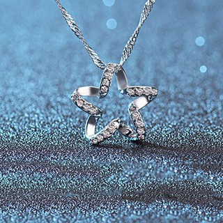 NICOL JEWELSสร้อยคอเงินดาวโชคดีกับ20PCS ความสว่างเพชรAAA+