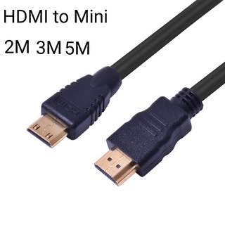 สาย hdmi to mini HDMI Full HD 1080 P ยาว 2M,3M,5M (พร้อมส่ง)