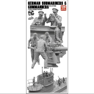 Border BR-002 1/35 ผู้บัญชาการเรือดําน้ําเยอรมัน (ชุดละ 6 ชิ้น)