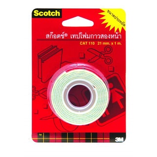 NNP-เทปโฟมกาว 2 หน้า 3M Scotch CAT 110 21มม.x1ม. ออกใบกำกับภาษีได้