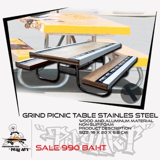 Pray Art Grind Picnic Table Stainless Steel