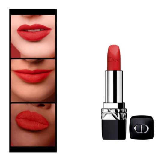 lipstick DIOR 999 matte moisturizing metal classic red/ดิออร์ลิปสติก DIOR 999 แมตต์เมทัลมอยส์คลาสสิกสีแดง