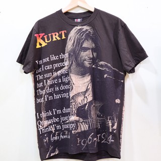 เสื้อวงNirvana ลายโอเวอร์ปริ้น สไตล์วินเทจ สกรีนทั้งตัว ผ้านอก เสื้อOVP เสื้อโอเวอร์ไซส์ เสื้อวงดนตรีต่างประเทศ