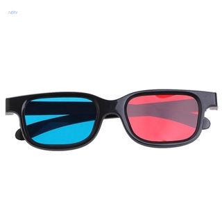 ราคาNerv แว่นตา 3D กรอบสีดํา สีแดง สีฟ้า 0.2 มม. สําหรับภาพยนตร์ เกม ดีวีดี