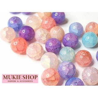 DIY. หินแท้ ควอตซ์ Quartz ขนาด 10mmคละสี (10เม็ด/แพ็ค) Mukie shop มุกี้ ช้อป