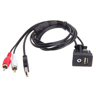 zztimonecar mot 1 m usb 2 rca to 3 . 5 mm female อุปกรณ์เมาท์ฟลัชเมาท์ aux สเตอริโอ