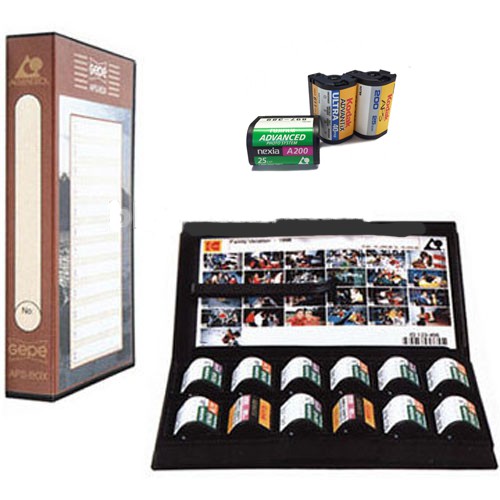 APS Film Index Prints Storage Case Advanced Photos System Film Cartridges Organizer Box Keeper