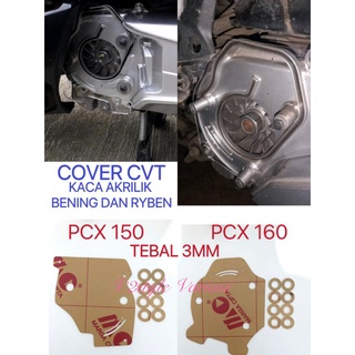 ใหม่ ฝาครอบข้อเหวี่ยงอะคริลิค CVT PCX 150 PCX 160 ADV 160 หนา 3 มม. พรีเมี่ยม CVT HONDA PCX 150 Local 160 New OLD 2021 2022 Mica BONUS RING PULLEY PCX 150 Local 160 ALL ฝาครอบฟิลเตอร์ cvt PNP แบบใส