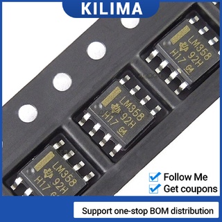 เครื่องขยายเสียง SMD LM358 LM358DR SOP8 2 ช่อง 10 ชิ้น