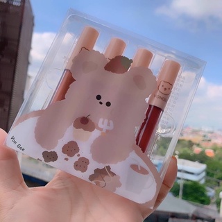 💜 #กล่องละ65บาท 💕 Vongee ลิปเซตจุ่มน้อนนหมี