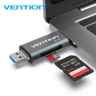 Vention USB เครื่องอ่านการ์ด OTG Type C Micro USB 256GB TF SD Micro SD CCJ/CCH