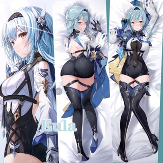 Game Genshin Impact Eula Lawrence Pillowcase Double-Sided Anime Printed Dakimakura Pillow Covers Bedding Hugging Body Pillowcase