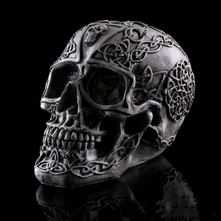 JAPAN โมเดล หัวกะโหลกผี วัสดุ เรซิ่น Resin กะโหลกผี Skull ตกแต่งบ้าน ปาร์ตี้ฮาโลวีน Halloween โครงกระดูก หัวกะโหลกจำลอง