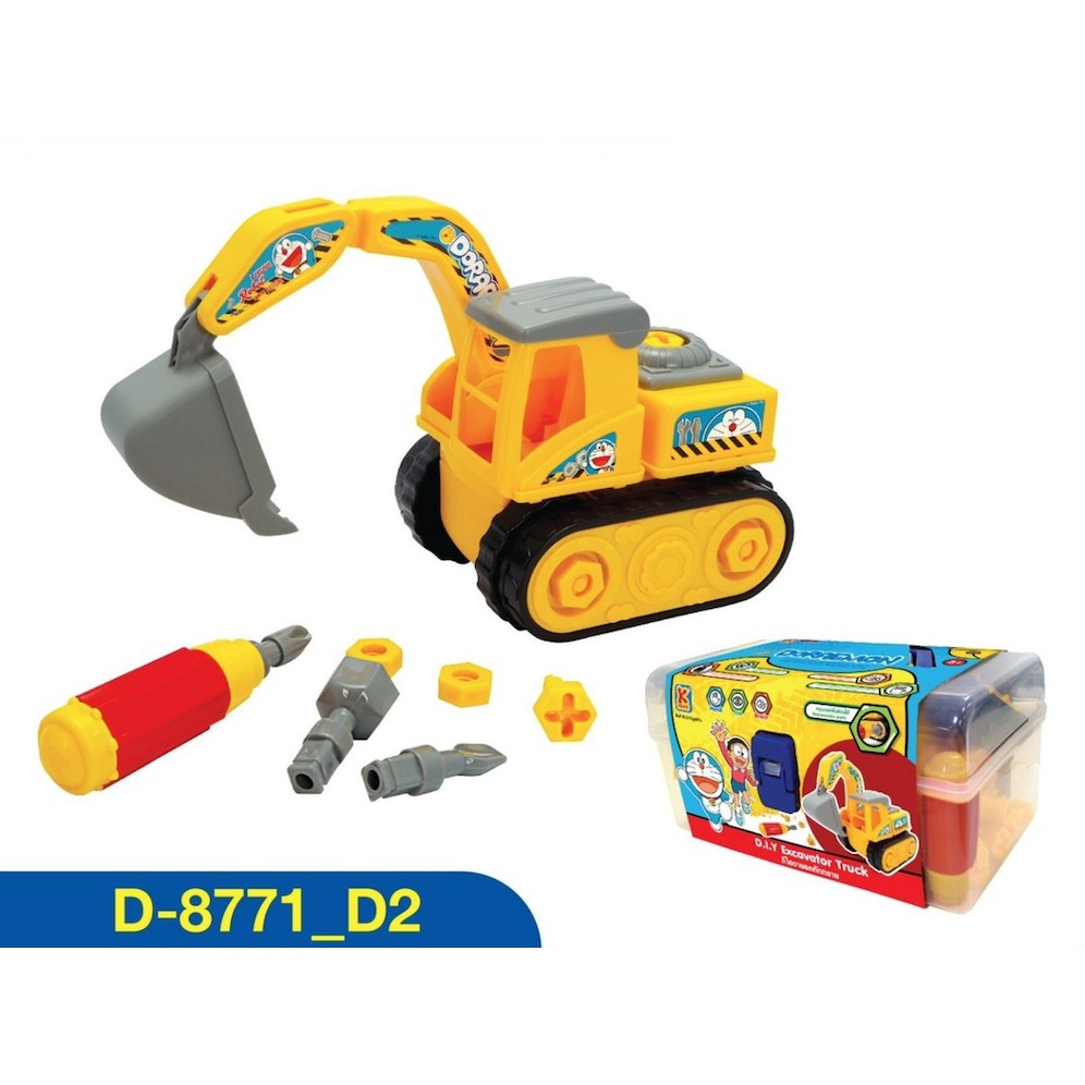 Doraemon ลิขสิทธิ์แท้ ชุดรถบรรทุก รถตัก ก่อสร้าง DIY โดราเอมอน พร้อมกล่อง Doraemon DIY truck รถเด็กเล่น ของเล่นทราย ราคา ถูกที่สุด ดีลบีเคเค แกลเลอรีภาพที่ 7