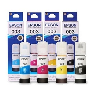 หมึกแท้ พร้อมกล่อง หมึกเติมแท้ Epson 003 BK C M Y พร้อมกล่อง