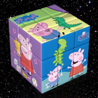 ลูบิกPeppa Pig Three-Order Rubik s Cube รูปแบบการ์ตูนน่ารักเด็กของเล่นเพื่อการศึกษา Decompression 6-10 ปี 12 หญิงนักเรีย