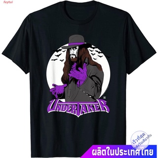 feytui มวยปล้ำอาชีพ มวย มวยปล้ำลีก อเมริกา WWE Vintage Undertaker With Logo T-Shirt คอกลม แฟชั่น  ผ้าฝ้ายแท้ เสื้อยืด ผ้