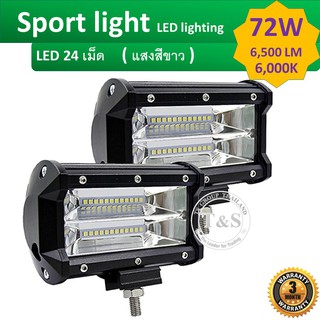 LED สปอร์ตไลท์ (sportlight) รุ่น ไฟ 24 เม็ด จำนวน 1 หลอด (1ชุด)