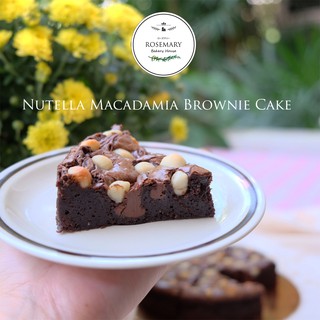 🎂🍫 เค้กนูลเทลล่าแมคคาเดเมียบราวนี่ 🍫 (ขนาด 1,2,3 ปอนด์) / Nutella Macadamia Brownies Cake🌿 (1,2,3 Pound) - BCA003