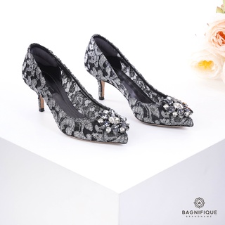 D&amp;G BELLUCCI TAORMINA LACE PUMPS SIZE 36