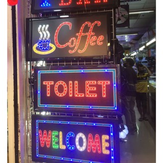 ป้ายไฟ LED ป้ายไฟ OPEN WELCOME/OPEN/Coffee/HAIR CUT/Welcome/ ป้ายไฟหน้าร้าน