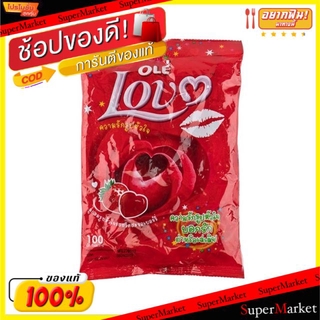 ✨ขายดี✨ Ole โอเล่ เลิฟสวีท ลูกอม รสสตรอเบอรี่ แพ็คละ100เม็ด Love Sweet Strawberry Candy ลูกอม หมากฝรั่ง