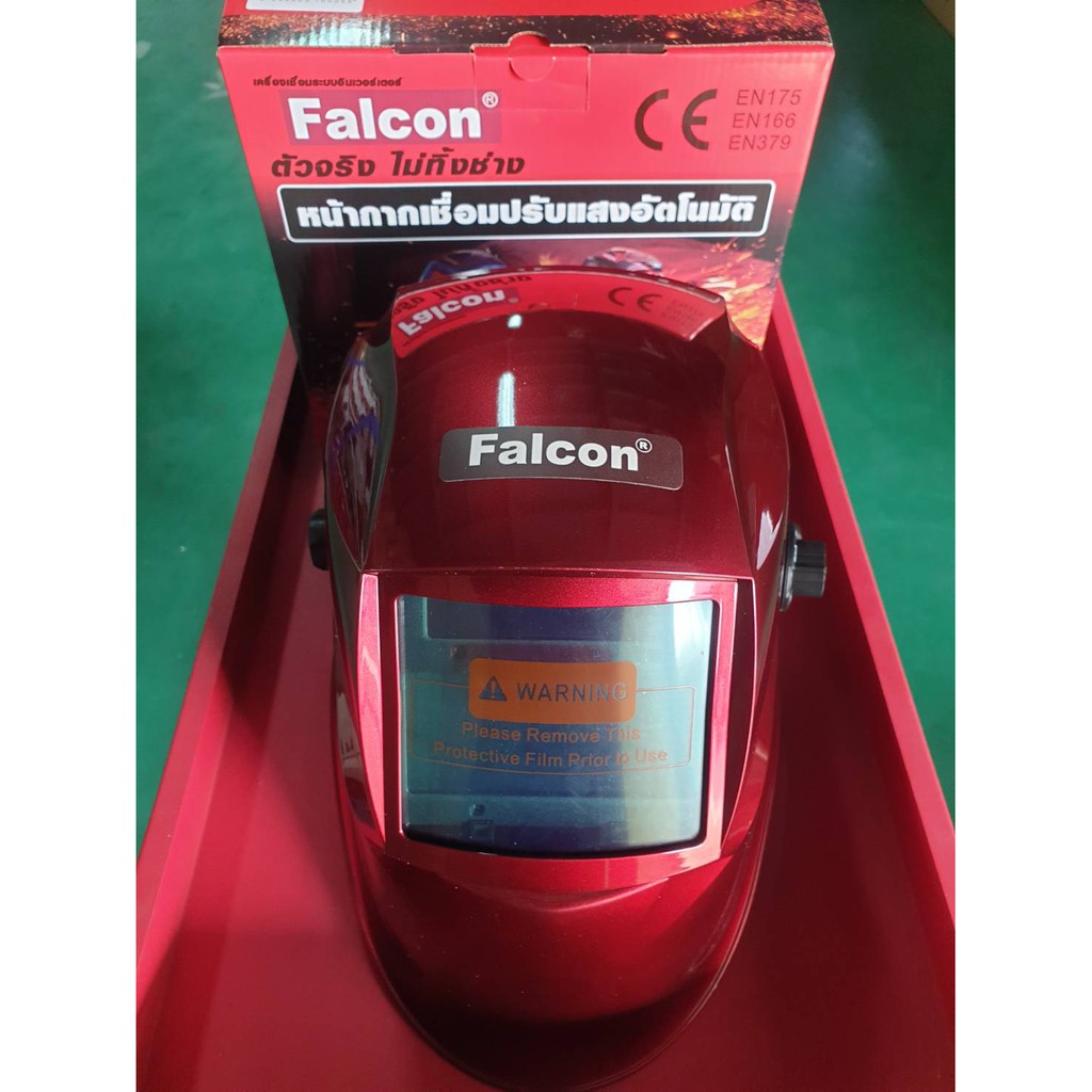 Falcon - RED หน้ากากเชื่อมปรับแสงอัตโนมัติ Falcon ABS Red ...