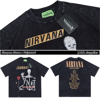 เสื้อยืด ลาย NIRVANA INCESTICIDE WASHING Material UNISEX VONSEEY