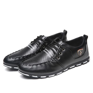 Casual Formal Shoes รองเท้าหนัง ผู้ชาย No.115 - Black