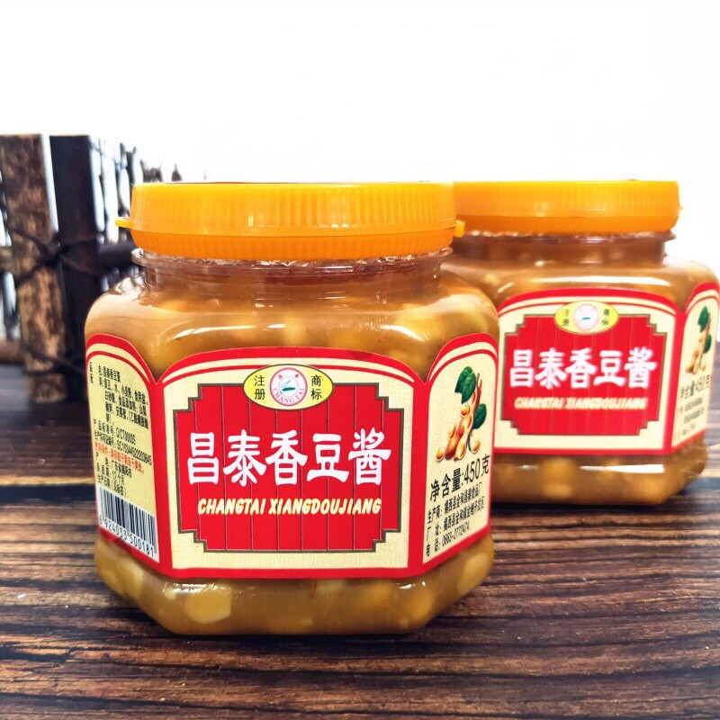 เต้าเจี้ยว(昌泰香豆酱)ขนาด450g ซอสเต้าเจี้ยวคัดสรรแต่ถั่วเหลืองชั้นเยี่ยม ผ่านกรรมวิธีการผลิตที่ทันสมัย หมักด้วยวิธีธรรมชาติ