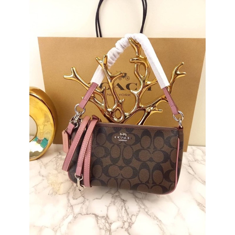 COACH TOP HANDLE POUCH IN SIGNATURE (COACH F58321) 🔻SIZE : 8 3/4" (L) x 5" (H) x 3 1/2" (W) 🔻COLOR :