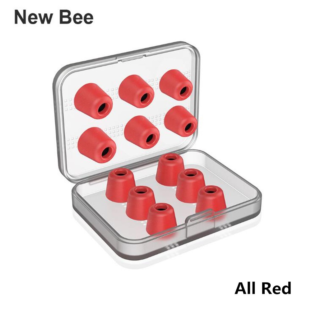 New Bee Replacement Noise Isolating 3 Pairs Memory Foam Tips And 3 Pairs Silicone Earbuds Ear Pads 5296