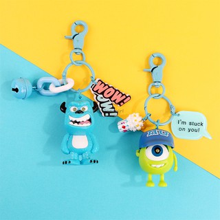 VG Cute Monsters Inc. มหาวิทยาลัย Monsters Mike Wazowski James P. Sullivan พวงกุญแจรูปการกระทำแบบของเล่นตุ๊กตาพวงกุญแจ