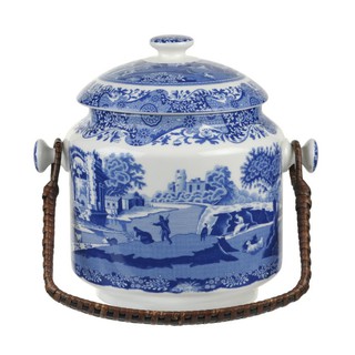 Spode Blue Italian 200th Anniversary Biscuit Barrel โหลเซรามิก