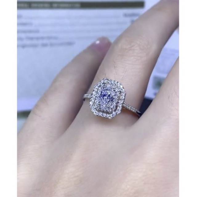 แหวนเพชรน้ำร้อยชูๆงามๆ D COLOR VS2 CER GIA เพชรกลาง 40 ตัง ขาวใสที่สุด วิบวับมากๆ💚GIA D COLOR VS2 ทร