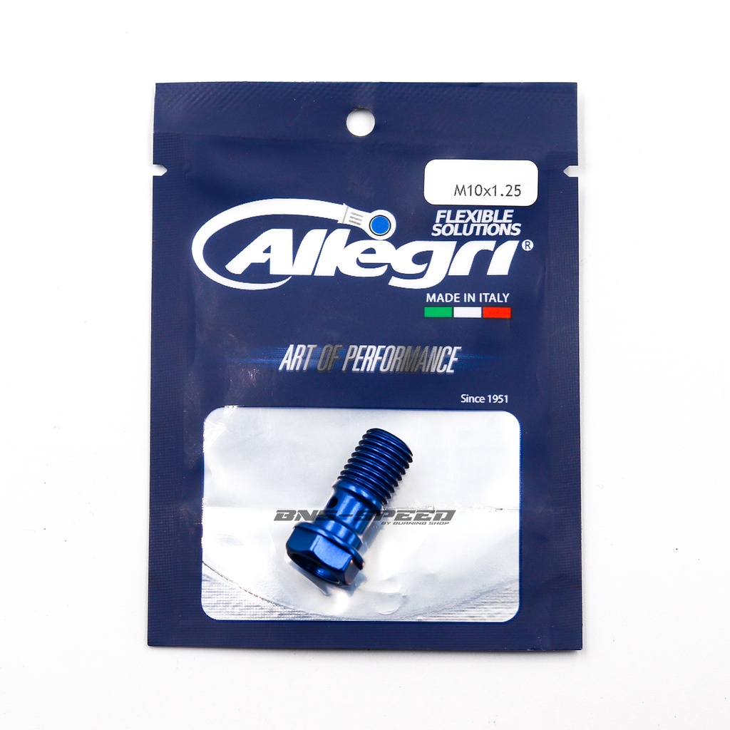 น็อตน้ำมัน Allegri (ใส่ CRF250/300, ปั้ม Nissin) M10x1.25 Milled Banjos Bolt Aluminium