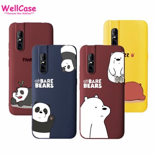 Funny Bear Panda Case for Vivo Y11 V15 V15Pro V9 v7 V5 Y71 Y91 Y93 Y95 v11 V11Pro Casing Cartoon Pattern Matte Soft Case