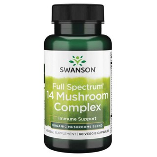 Swanson Premium Full Spectrum 14 Mushroom Complex [ 60 Veggie Capsule ] with Lions Mane , Maitake Mushroom puritan