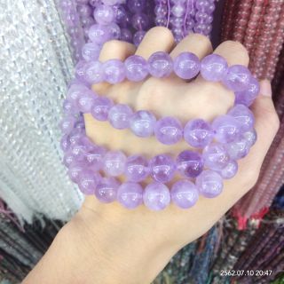 ลาเวนเดอร์ Amethyst 🌸เกรดพรีเมี่ยม หินอเมทิสหิน สร้อยข้อมือหินนำโชค