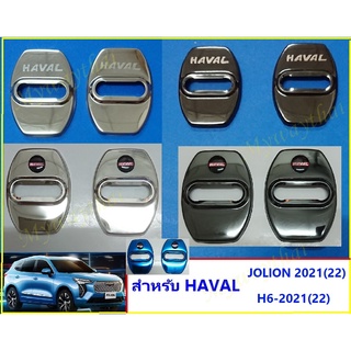 ชุดแต่งสแตนเลส สำหรับ HAVAL H6, JOLION HEV-2022 ชุด4ชิ้น สีดำเงา(โครมดำ) โครมเงิน(โครเมียม) ฟ้าไพลิน ชุดครอบสลักประตให้ค