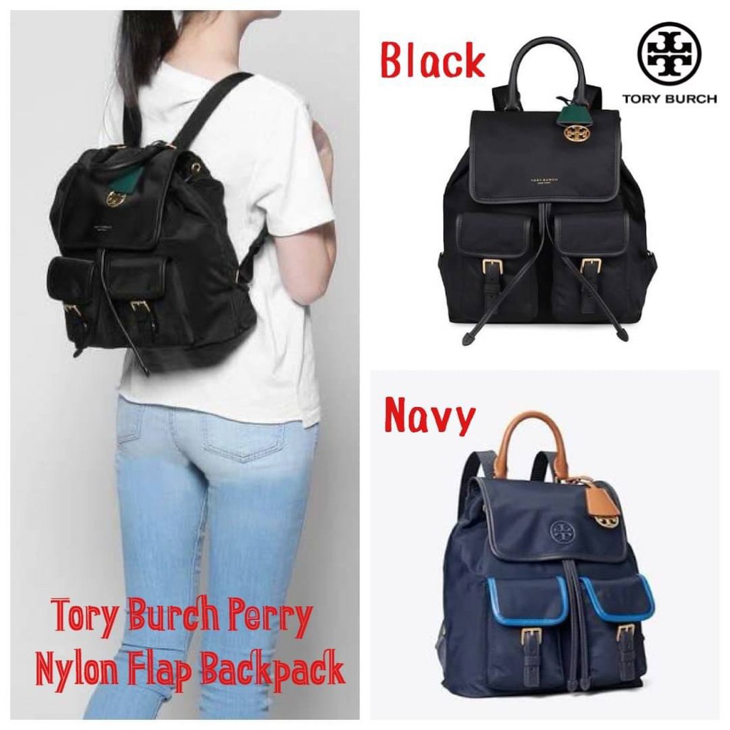 กระเป๋าเป้ Tory Burch Perry Nylon Flap Backpack เป้ไลฟ์สไตล์สุดเก๋จาก Tory Burch