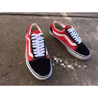 รองเท้า​ผ้าใบ​ทรง Vans old skool สี​ดำ, แดง,  ไซส์​ ​42